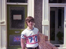 Me outside the digs